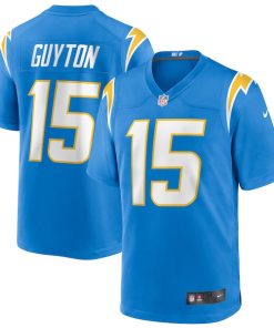 Jalen Guyton Los Angeles Chargers Nike Game Player Jersey - Powder Blue