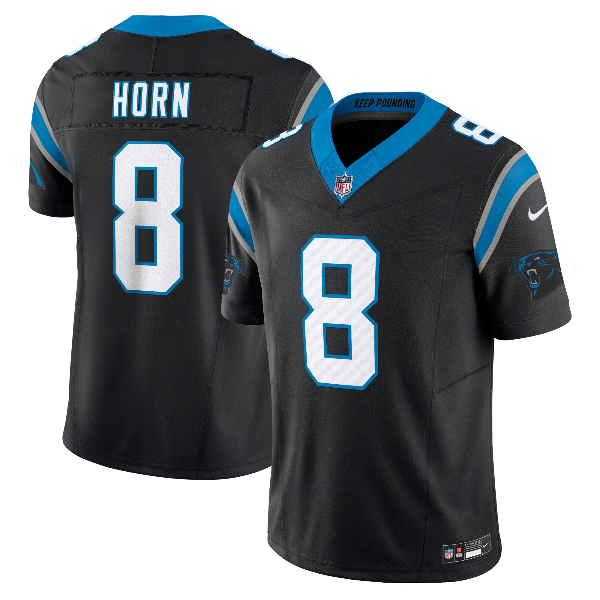 Jaycee Horn Carolina Panthers Nike Vapor F.U.S.E. Limited Jersey - Blue/Black - Image 6