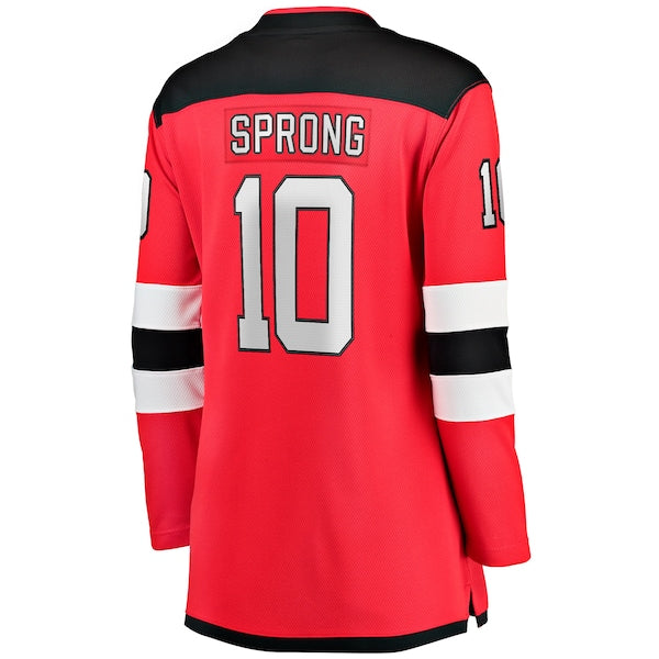 Daniel Sprong New Jersey Devils Women's Home Breakaway Player Jersey - Red - Image 3