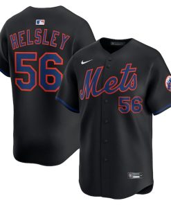 Ryan Helsley New York Mets Nike Alternate Limited Player Jersey - Black/White