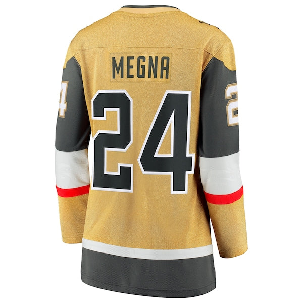 Jaycob Megna Vegas Golden Knights Women's Home Breakaway Jersey - Gold - Image 3