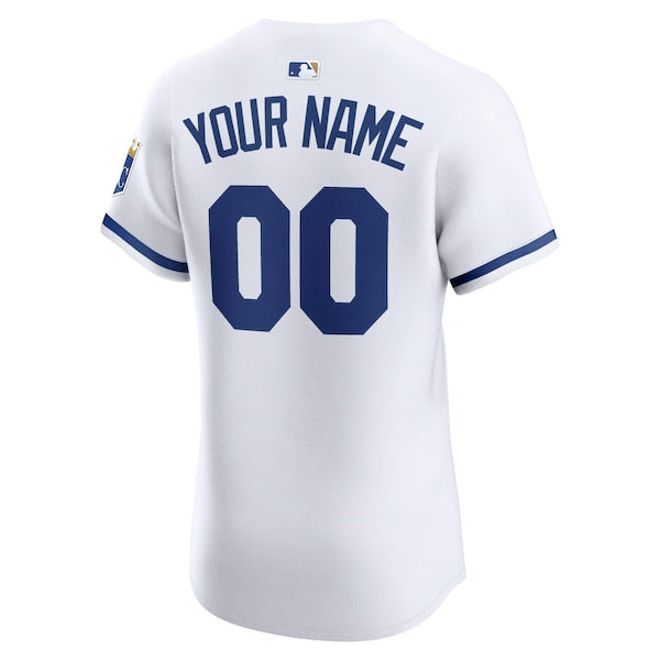Kansas City Royals Nike Home Elite Custom Jersey - White - Image 3