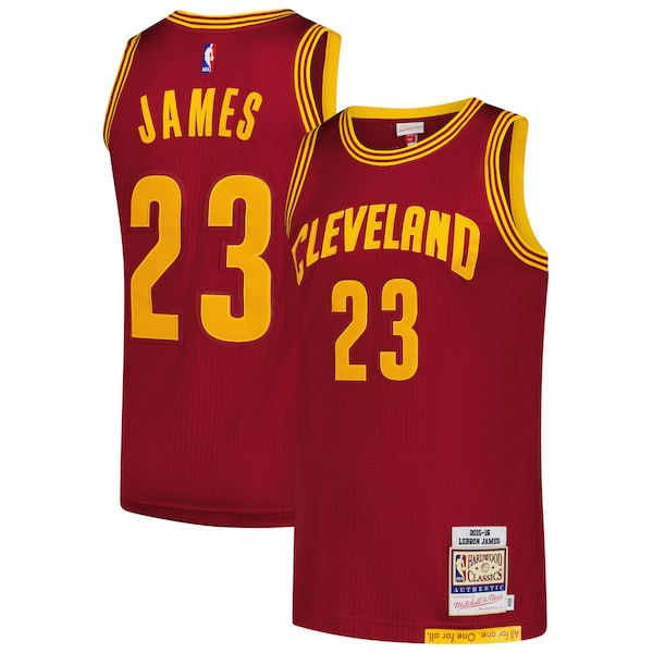 LeBron James Cleveland Cavaliers Hardwood Classics 2015/16 Authentic Jersey - Wine