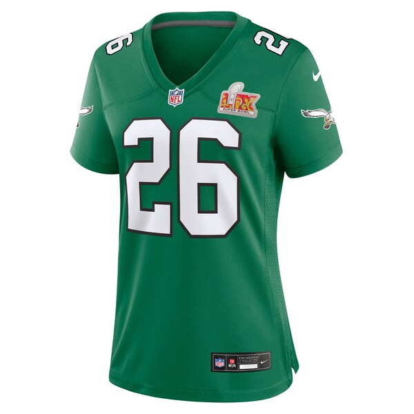 Saquon Barkley Philadelphia Eagles Nike Women's Super Bowl LIX 2nd Alternate Game Jersey - Kelly Green - Image 2