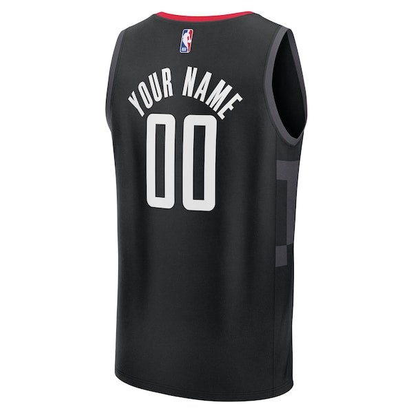 Houston Rockets Youth Fast Break Custom Jersey - Statement Edition - Black - Image 3