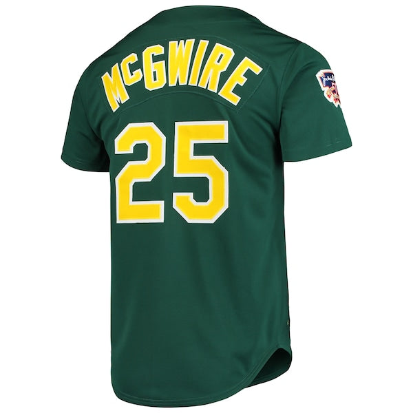 Mark McGwire Oakland Athletics 1997 Cooperstown Collection Authentic Jersey - Green - Image 3