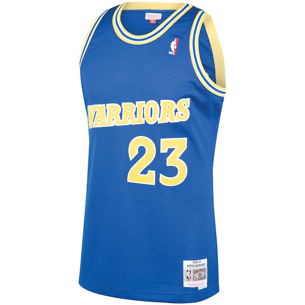 Mitch Richmond Golden State Warriors 1990/91 Hardwood Classics Swingman Jersey - Royal - Image 2