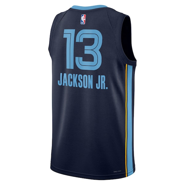 Jaren Jackson Jr. Memphis Grizzlies Nike Unisex Swingman Badge Player Jersey - Icon Edition - Navy - Image 3