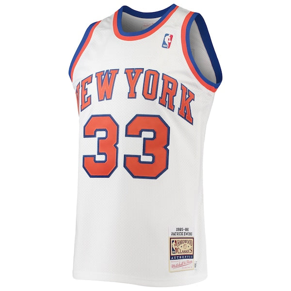 Patrick Ewing New York Knicks 1985/86 Hardwood Classics Authentic Jersey - White - Image 2