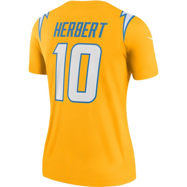 Justin Herbert Los Angeles Chargers Nike Women's Inverted Legend Jersey - Gold - Image 3