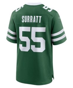 Alternative view of Chazz Surratt New York Jets Nike Team Game Jersey - Legacy Green