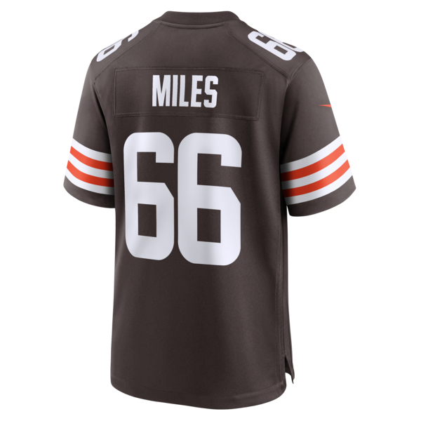 Joshua Miles Cleveland Browns Nike Team Game Jersey - Brown - Image 3