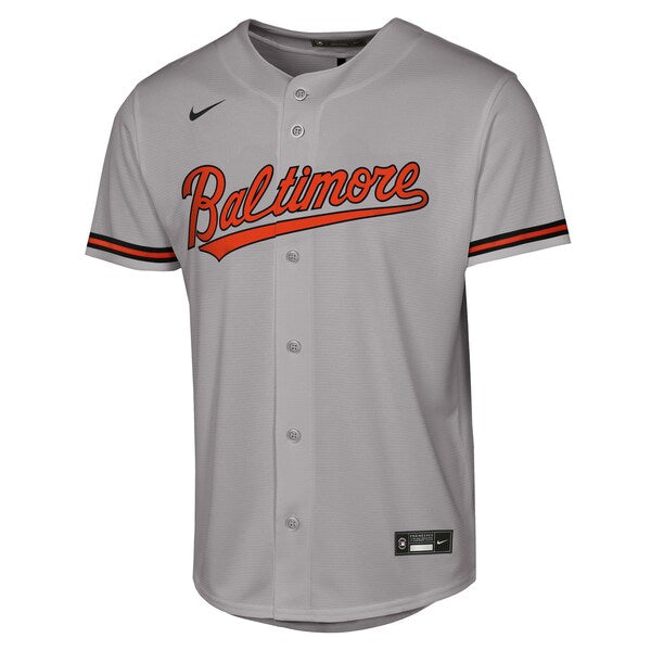 Jackson Holliday Baltimore Orioles Nike Youth Road Replica Jersey - Gray - Image 2