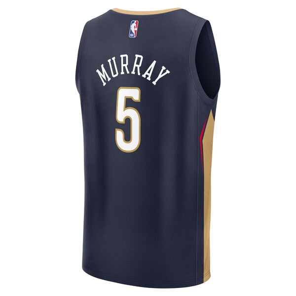 Dejounte Murray New Orleans Pelicans Youth Fast Break Replica Player Jersey - Icon Edition - Navy - Image 3