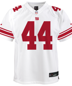 Alternative view of Youth Cam Skattebo New York Giants Nike Team Game Player Jersey - White