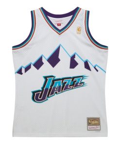 Alternative view of Utah Jazz 1996-97 Hardwood Classics Swingman Jersey - White