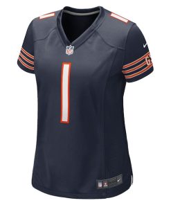 Alternative view of Number 1 Mom Chicago Bears Nike Women's Game Jersey - Navy