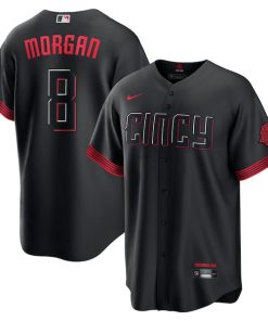 Joe Morgan Cincinnati Reds Nike 2023 City Connect Replica Player Jersey - Black