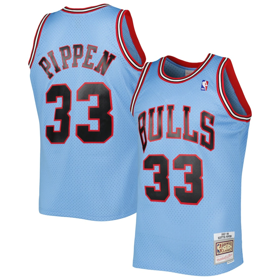 Scottie Pippen Chicago Bulls 1997-98 Hardwood Classics Reload 3.0 Swingman Jersey - Light Blue