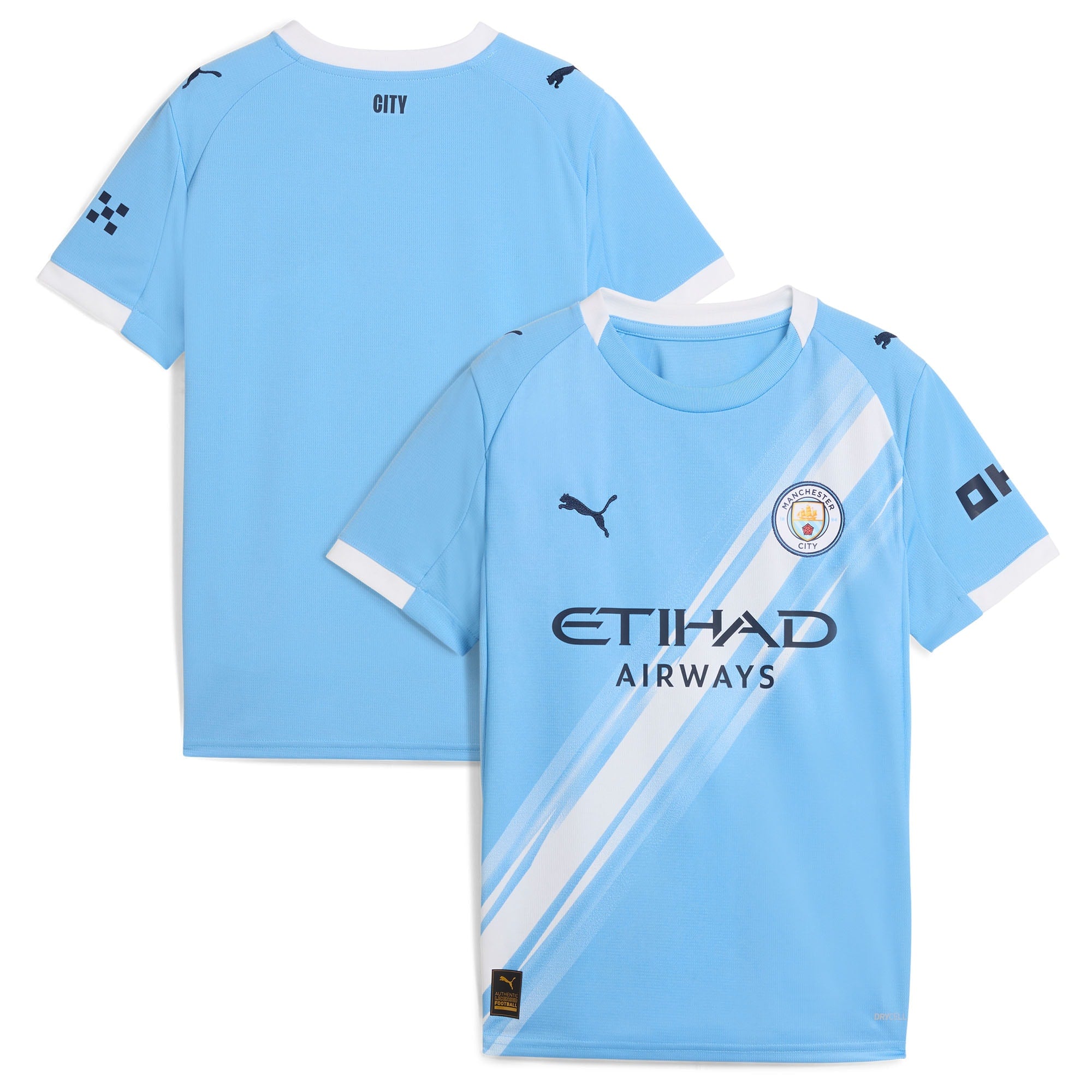 Manchester City Puma Youth 2025/26 Third Replica Jersey - Green/Neon Green/Light Blue/Black - Image 6