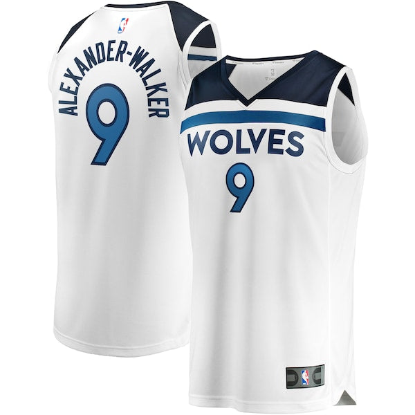 Nickeil Alexander-Walker Minnesota Timberwolves Youth Fast Break Replica Player Jersey - Association Edition - White
