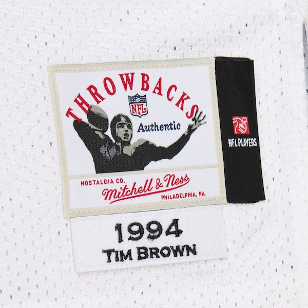 Tim Brown Las Vegas Raiders 1994 Authentic Throwback Retired Player Jersey - White - Image 7