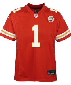 Alternative view of Xavier Worthy Kansas City Chiefs Nike Youth Team Game Jersey - Red