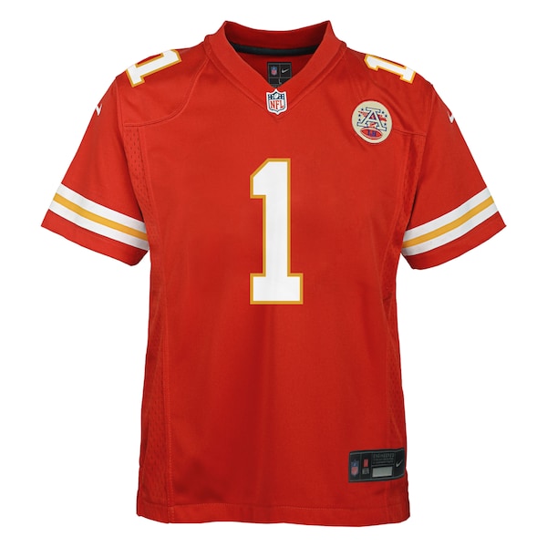 Xavier Worthy Kansas City Chiefs Nike Youth Team Game Jersey - Red - Image 2