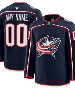 Columbus Blue Jackets  Home Premium Custom Jersey - Navy/White