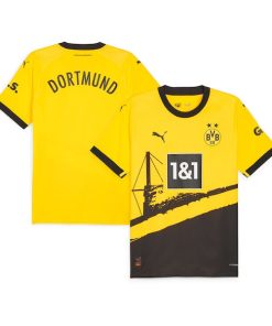 Borussia Dortmund Puma 2023/24 Home Authentic Jersey - Yellow