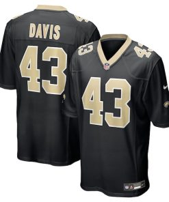 Michael Davis New Orleans Saints Nike Team Game Jersey -  Black