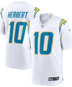 Justin Herbert Los Angeles Chargers Nike Game Jersey - White/Navy/Royal