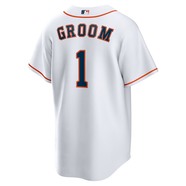 Houston Astros Nike #1 Groom Home Replica Jersey - White - Image 3