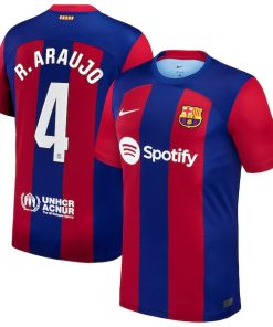 Ronald Araujo Barcelona Nike 2023/24 Home Replica Jersey - Royal/Aqua/White