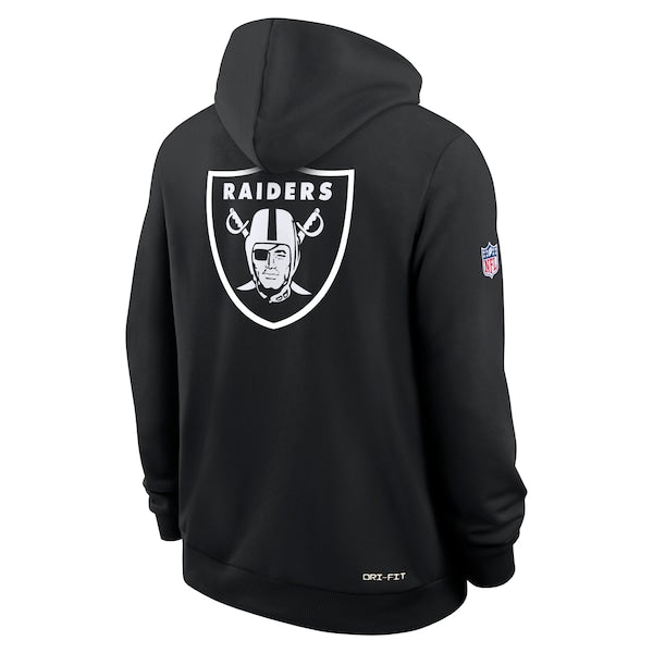 Las Vegas Raiders Nike 2025 NFL Crucial Catch Sideline Standard Issue Dri-FIT Hoodie - Black - Image 3