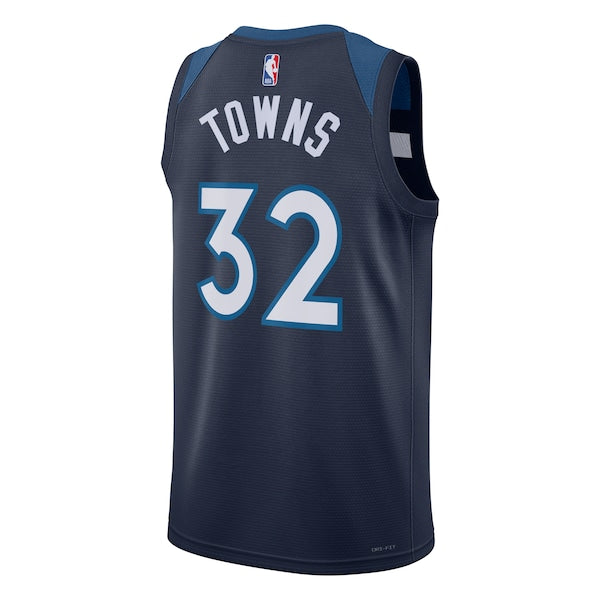 Karl-Anthony Towns Minnesota Timberwolves Nike Unisex Swingman Jersey - Icon Edition - Navy - Image 3