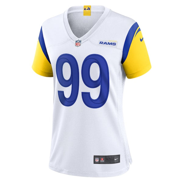 Aaron Donald Los Angeles Rams Nike Women's Player Jersey - White/Royal - Image 3