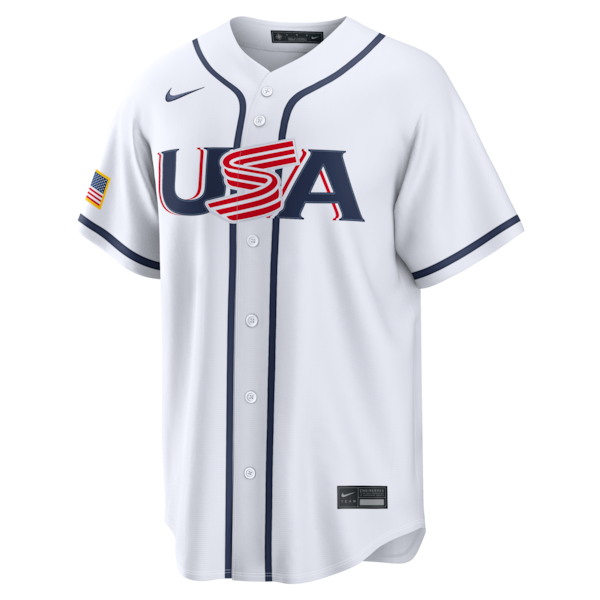 Men's USA Baseball Will Smith Nike White 2026 World Baseball Classic Home Stadium Jersey - Image 2