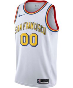 Alternative view of Golden State Warriors Nike Unisex 2019/20 Custom Swingman Jersey - White - Classic Edition