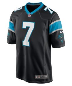 Alternative view of Steve Beuerlein Carolina Panthers Nike Retired Player Jersey - Black