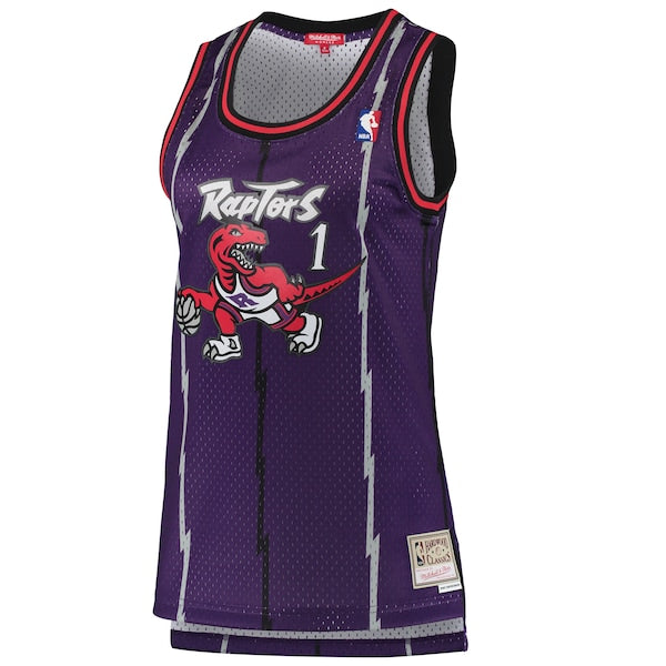 Tracy McGrady Toronto Raptors Women's 1998/99 Hardwood Classics Swingman Jersey - Purple - Image 2