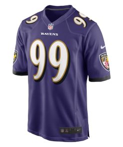 Alternative view of Odafe Oweh Baltimore Ravens Nike Game Jersey - Purple