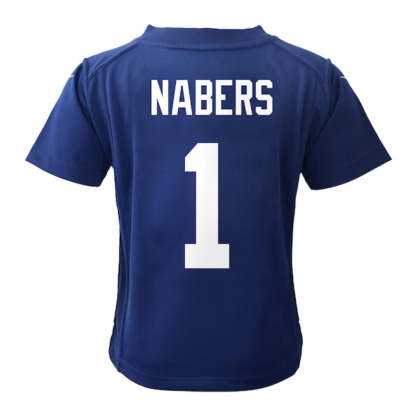 Malik Nabers New York Giants Nike Preschool Team Player Game Jersey - Royal - Image 3