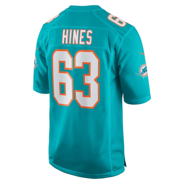 Chasen Hines Miami Dolphins Nike Team Game Jersey - Aqua - Image 3
