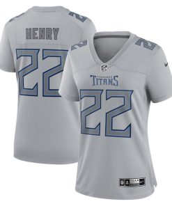 Derrick Henry Tennessee Titans Nike Women's Atmosphere Fashion Game Jersey - Gray