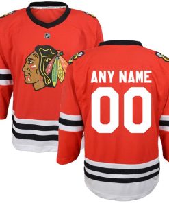 Chicago Blackhawks Preschool Replica Custom Jersey - Red