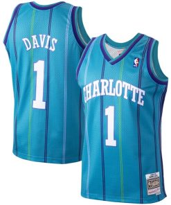 Baron Davis Charlotte Hornets 1999/00 Hardwood Classics Swingman Jersey - Teal