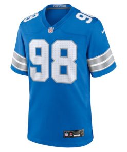 Alternative view of D.J. Reader Detroit Lions Nike Team Game Jersey -  Blue