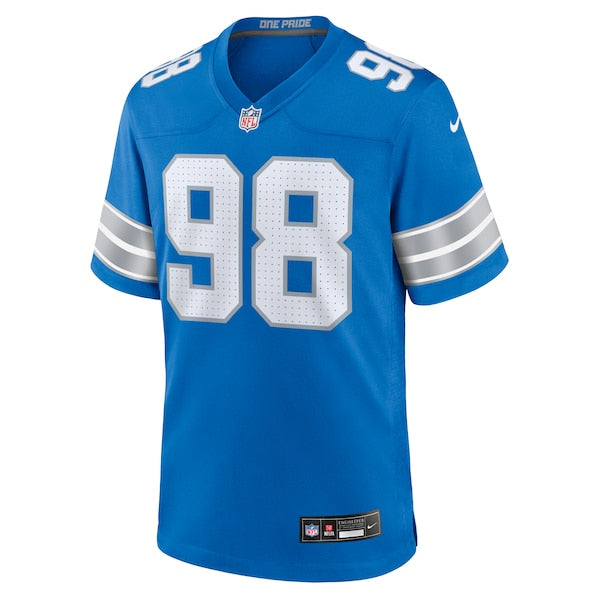 D.J. Reader Detroit Lions Nike Team Game Jersey - Blue - Image 2