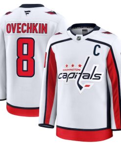 Alternative view of Alexander Ovechkin Washington Capitals  Away Premium Jersey - White/Black/Red